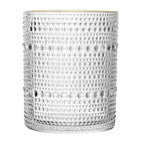 Jogo 6 Copos Baixos Vidro com Fio de Ouro Dots 340ml