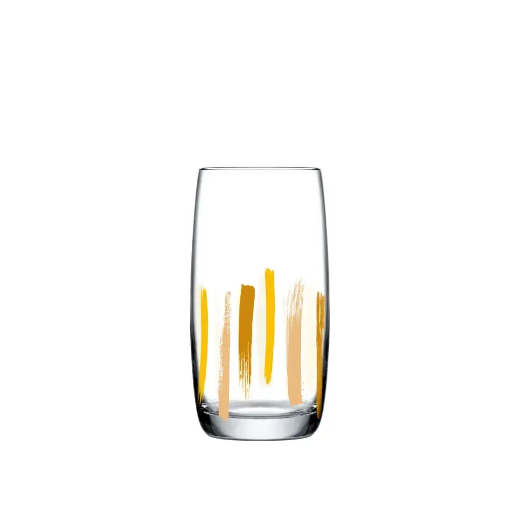 Jogo 6 Copos Long Drink em Cristal Ecológico Piuma 370ml Colors