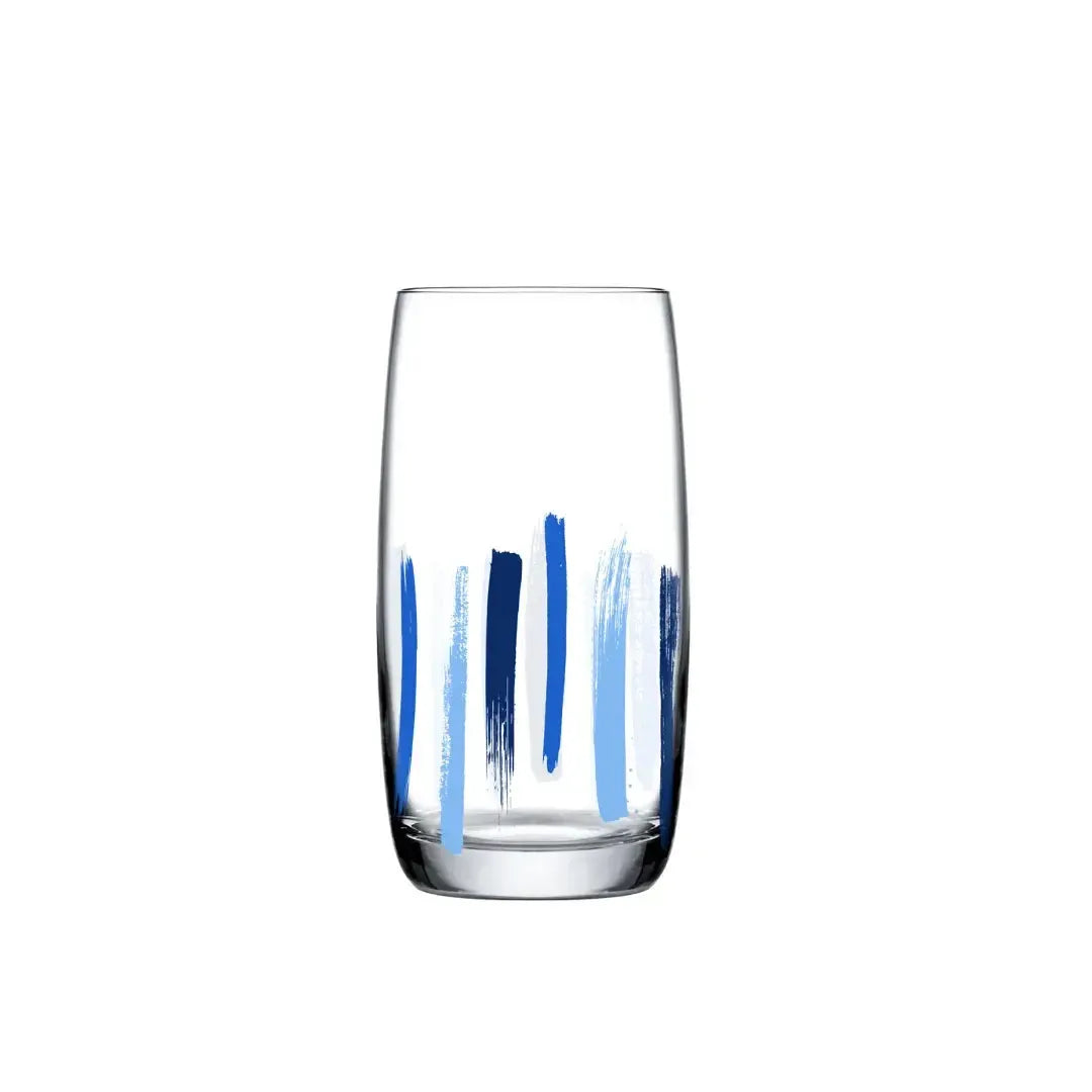 Jogo 6 Copos Long Drink em Cristal Ecológico Piuma 370ml Colors
