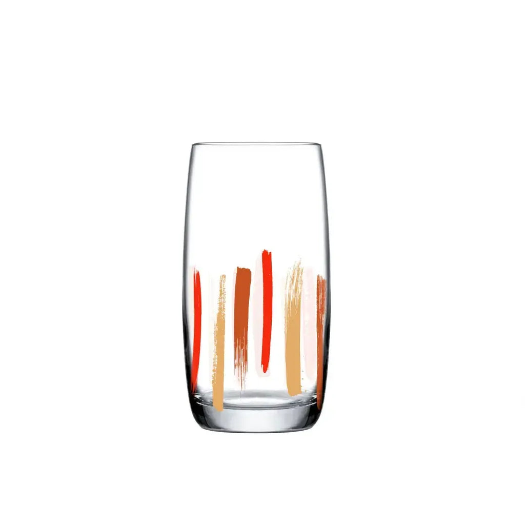 Jogo 6 Copos Long Drink em Cristal Ecológico Piuma 370ml Colors