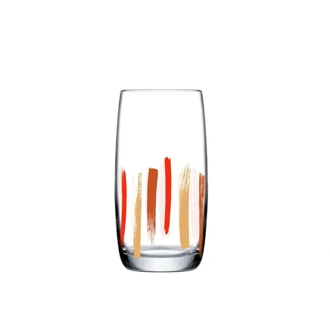 Jogo 6 Copos Long Drink em Cristal Ecológico Piuma 370ml Colors
