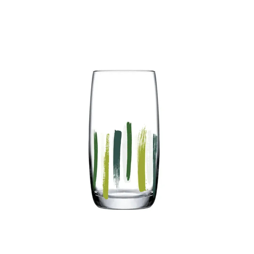 Jogo 6 Copos Long Drink em Cristal Ecológico Piuma 370ml Colors