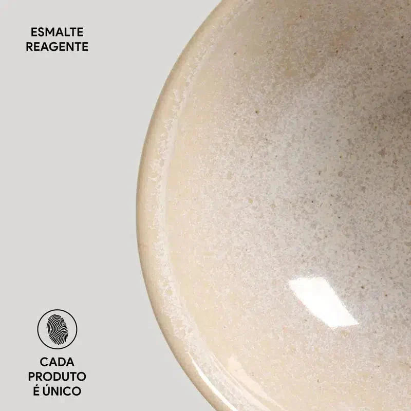 Jogo 6 Cumbucas Coup Stoneware Orgânico Latte 13,5x5,5cm Porto Brasil