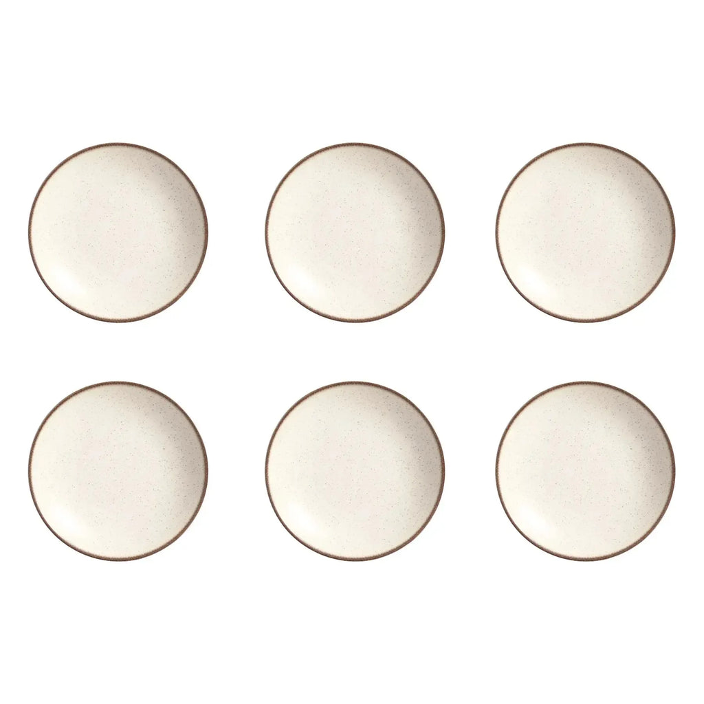 Jogo 6 Pratos Fundo Coup Cerâmica Vanilla 25cm Alleanza