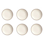 Jogo 6 Pratos Fundo Coup Cerâmica Vanilla 25cm Alleanza