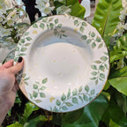 Jogo 6 Pratos Fundo Donatella Cerâmica Filete Ouro 25cm Alleanza