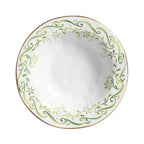 Jogo 6 Pratos Fundos Cerâmica Arabesco Verde 22cm Scalla