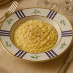 Jogo 6 Pratos Fundos Cerâmica com Filete Dourado Fall 25cm Alleanza