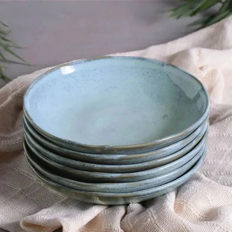 Jogo 6 Pratos Fundos Stoneware Bio Breeze 22,5cm Porto Brasil