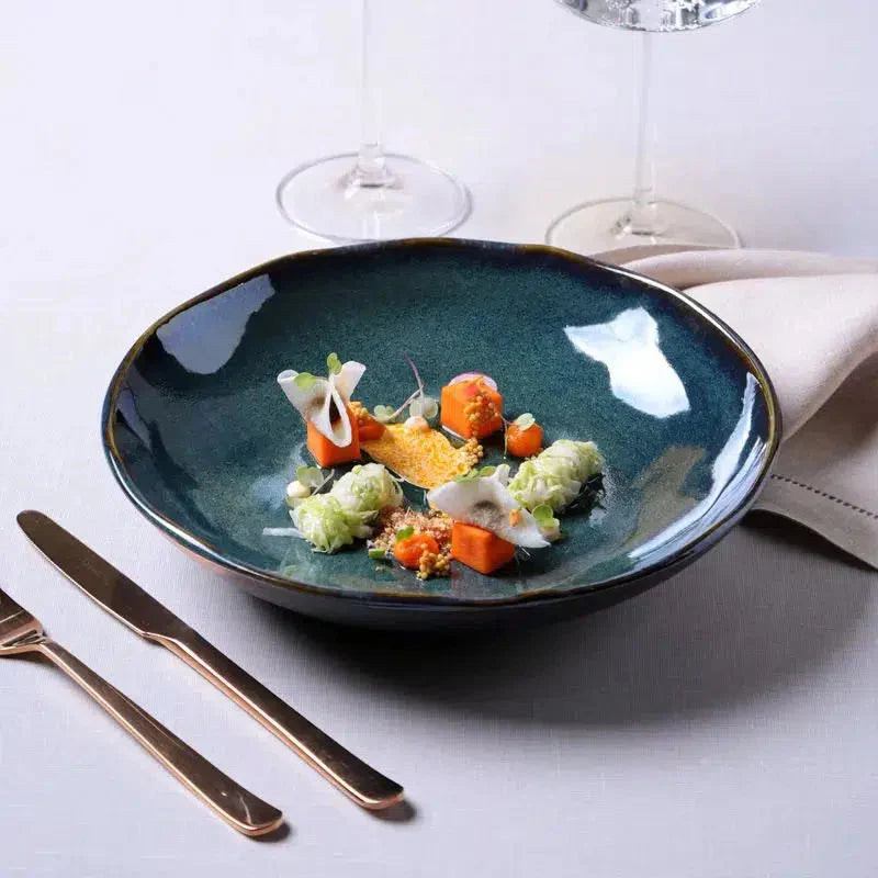 Jogo 6 Pratos Fundos Stoneware Bio Oceano 22,5cm 830ml Porto Brasil