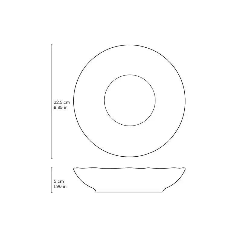 Jogo 6 Pratos Fundos Stoneware Bio Pistache 22,5cm Porto Brasil