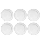 Jogo 6 Pratos Rasos Cerâmica Bolinha Verde 27,5cm Scalla