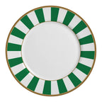 Jogo 6 Pratos Rasos Cerâmica Stripe Azul 29cm Alleanza