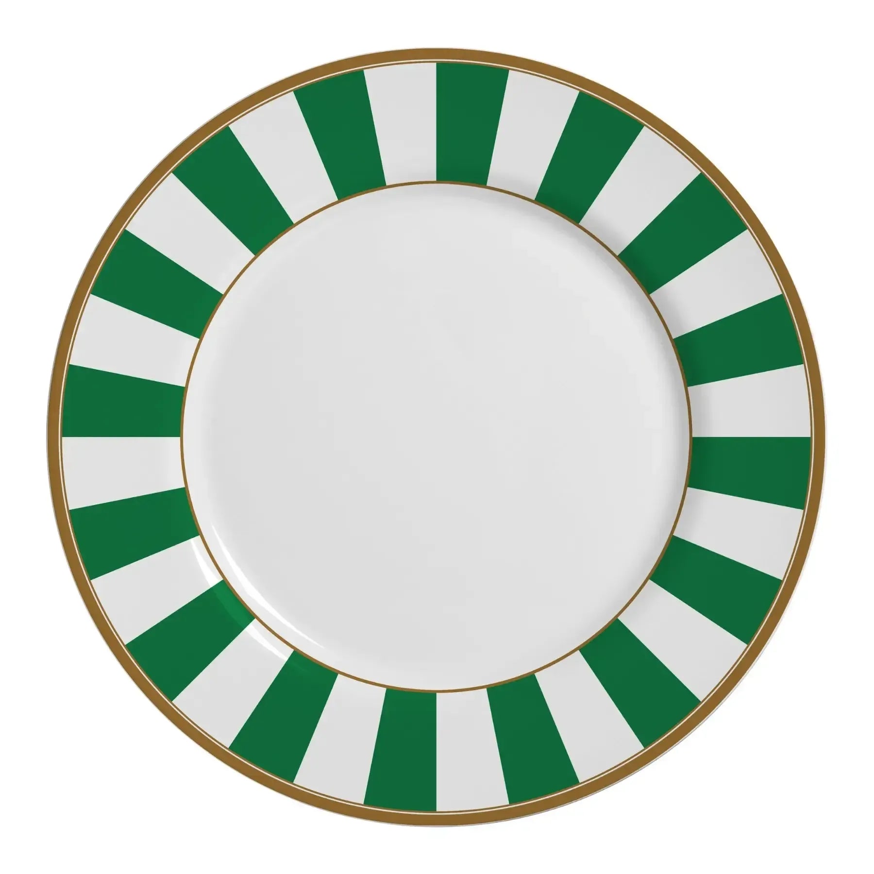 Jogo 6 Pratos Rasos Cerâmica Stripe Azul 29cm Alleanza