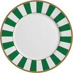 Jogo 6 Pratos Rasos Cerâmica Stripe Azul 29cm Alleanza