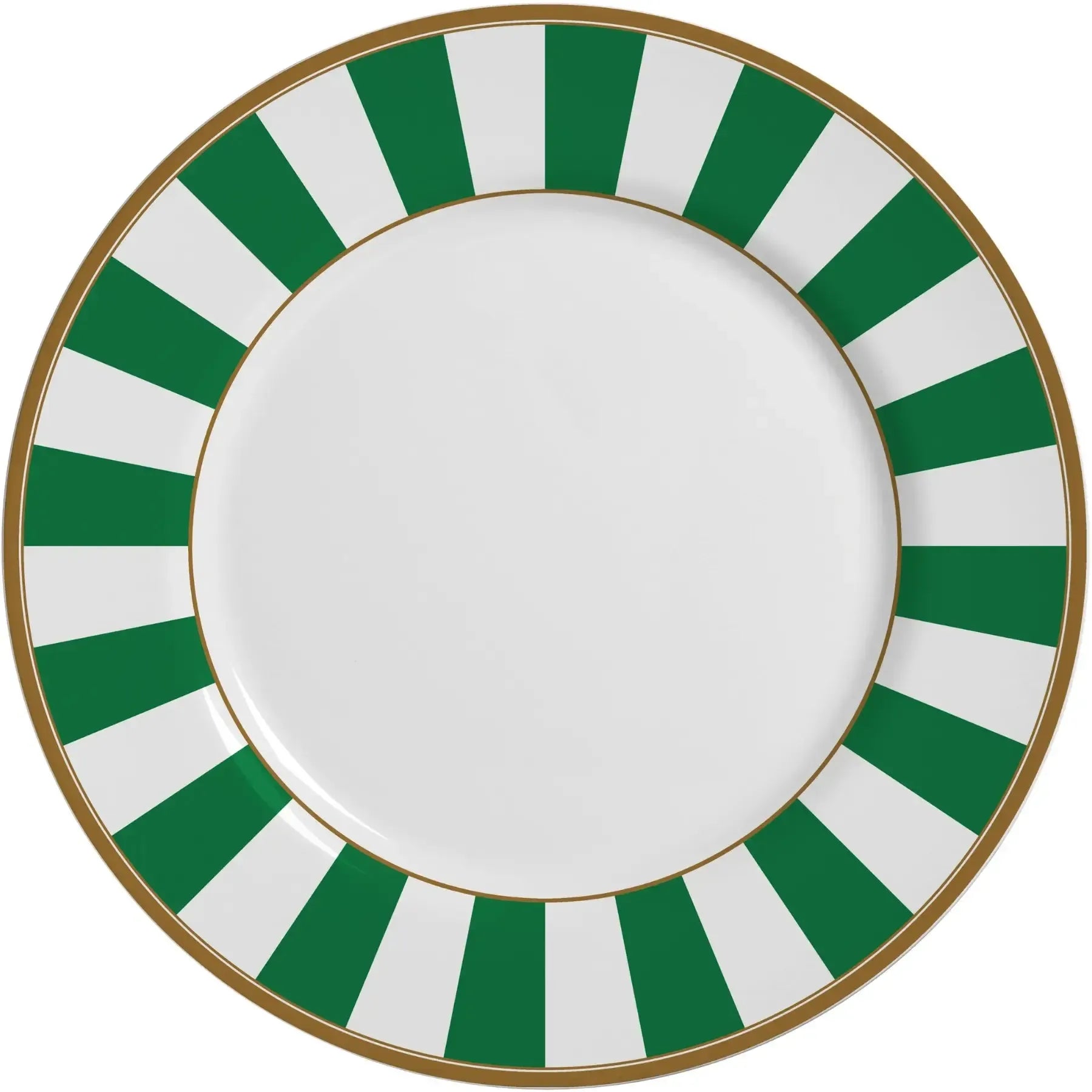 Jogo 6 Pratos Rasos Cerâmica Stripe Azul 29cm Alleanza