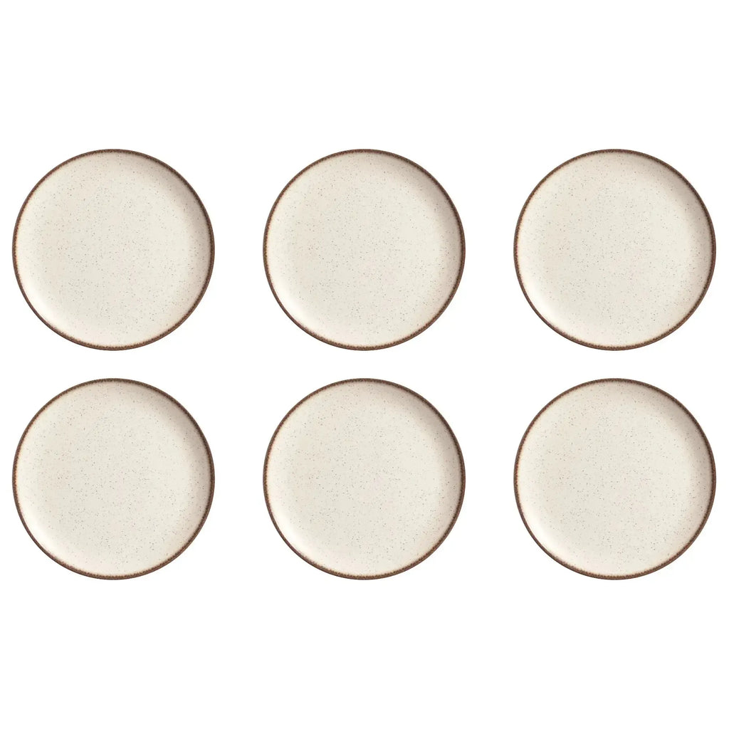 Jogo 6 Pratos Rasos Coup Cerâmica Vanilla 29cm Alleanza