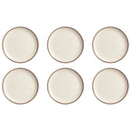 Jogo 6 Pratos Rasos Coup Cerâmica Vanilla 29cm Alleanza