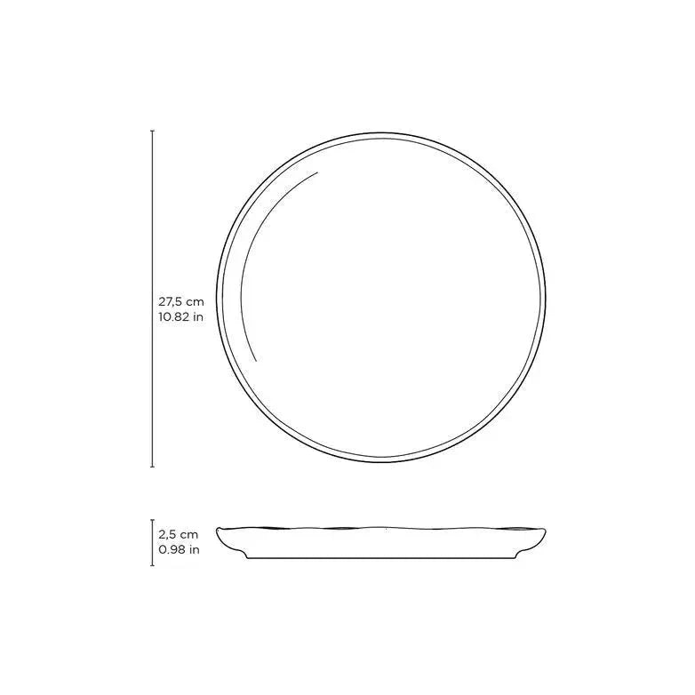 Jogo 6 Pratos Rasos Stoneware Bio Pistache 27,5cm Porto Brasil