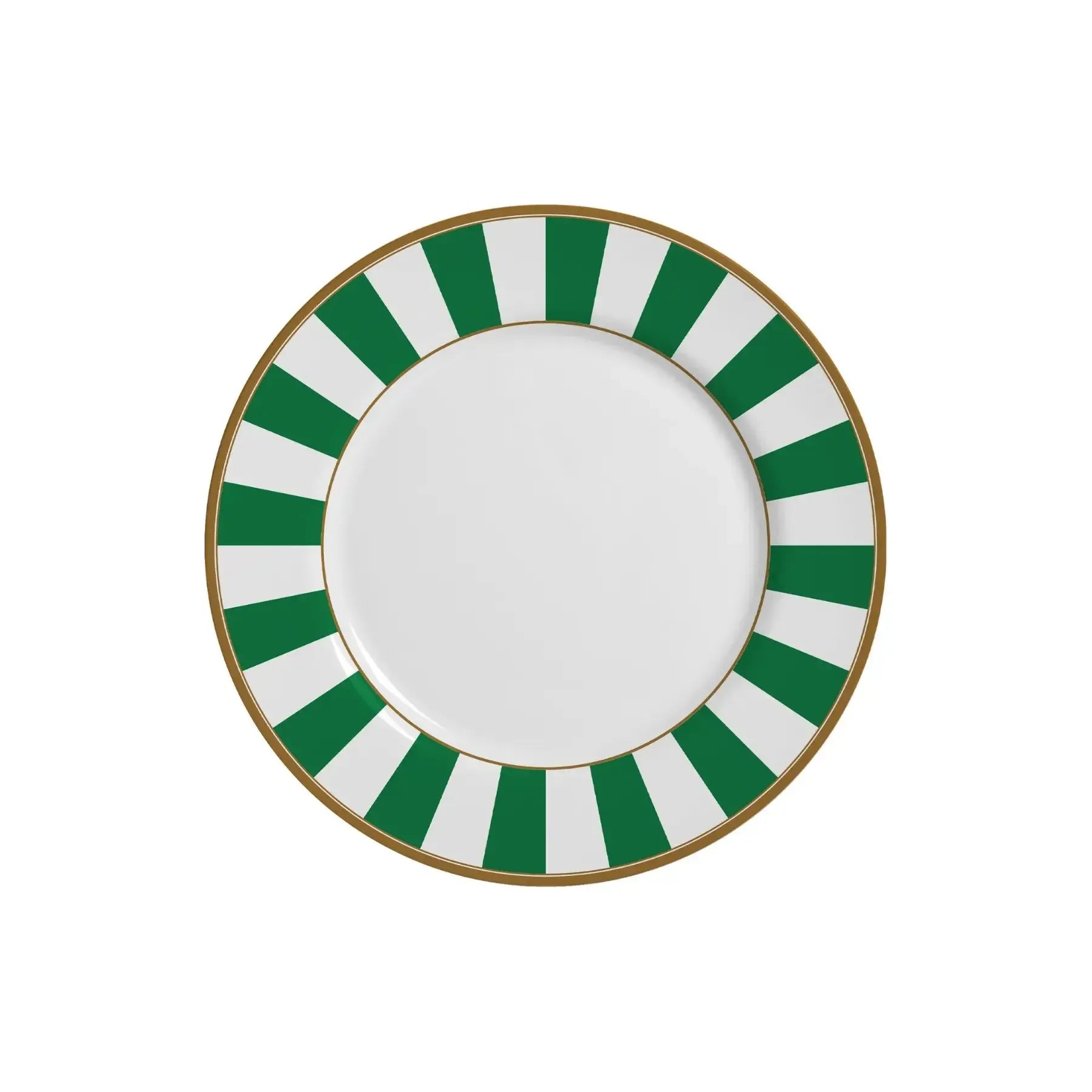 Jogo 6 Pratos Sobremesa Cerâmica Stripe Azul 21cm Alleanza