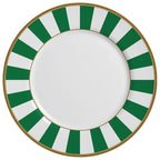 Jogo 6 Pratos Sobremesa Cerâmica Stripe Azul 21cm Alleanza
