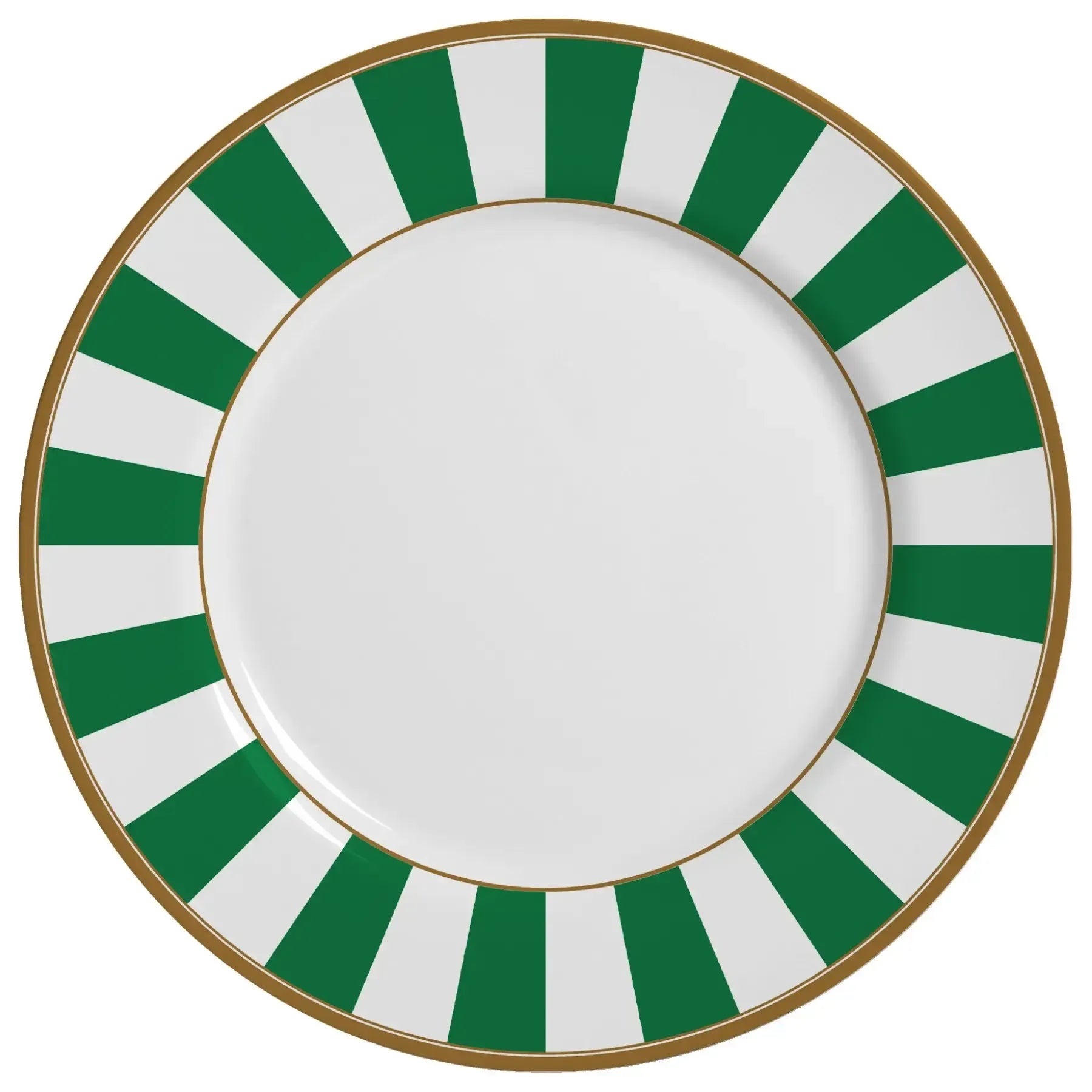 Jogo 6 Pratos Sobremesa Cerâmica Stripe Azul 21cm Alleanza