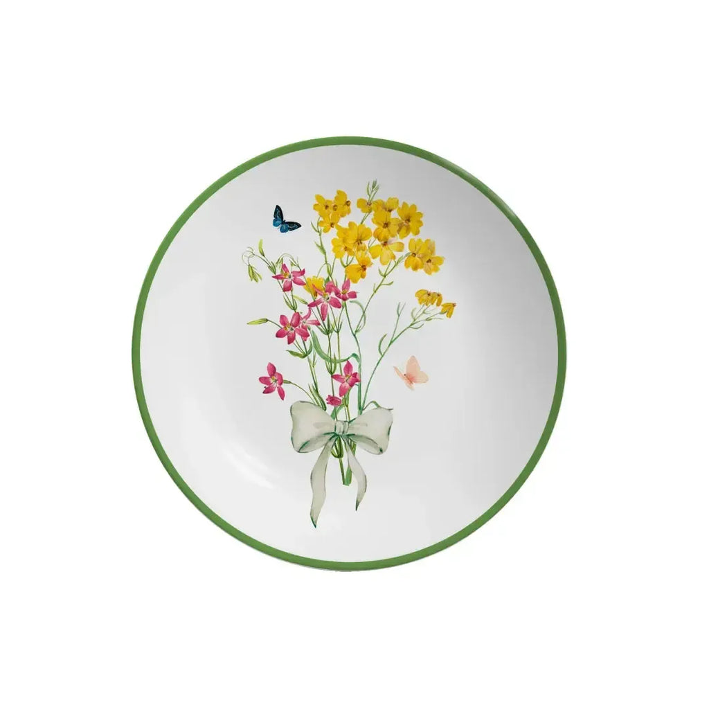 Jogo 6 Pratos Sobremesa Coup Cerâmica Jardim Campestre 21cm Alleanza