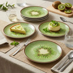 Jogo 6 Pratos Sobremesa Coup Cerâmica Kiwi 21cm Alleanza