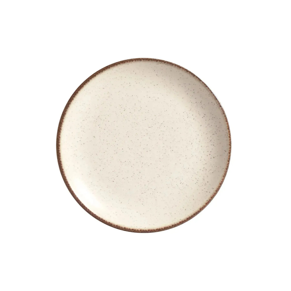 Jogo 6 Pratos Sobremesa Coup Cerâmica Vanilla 21cm Alleanza