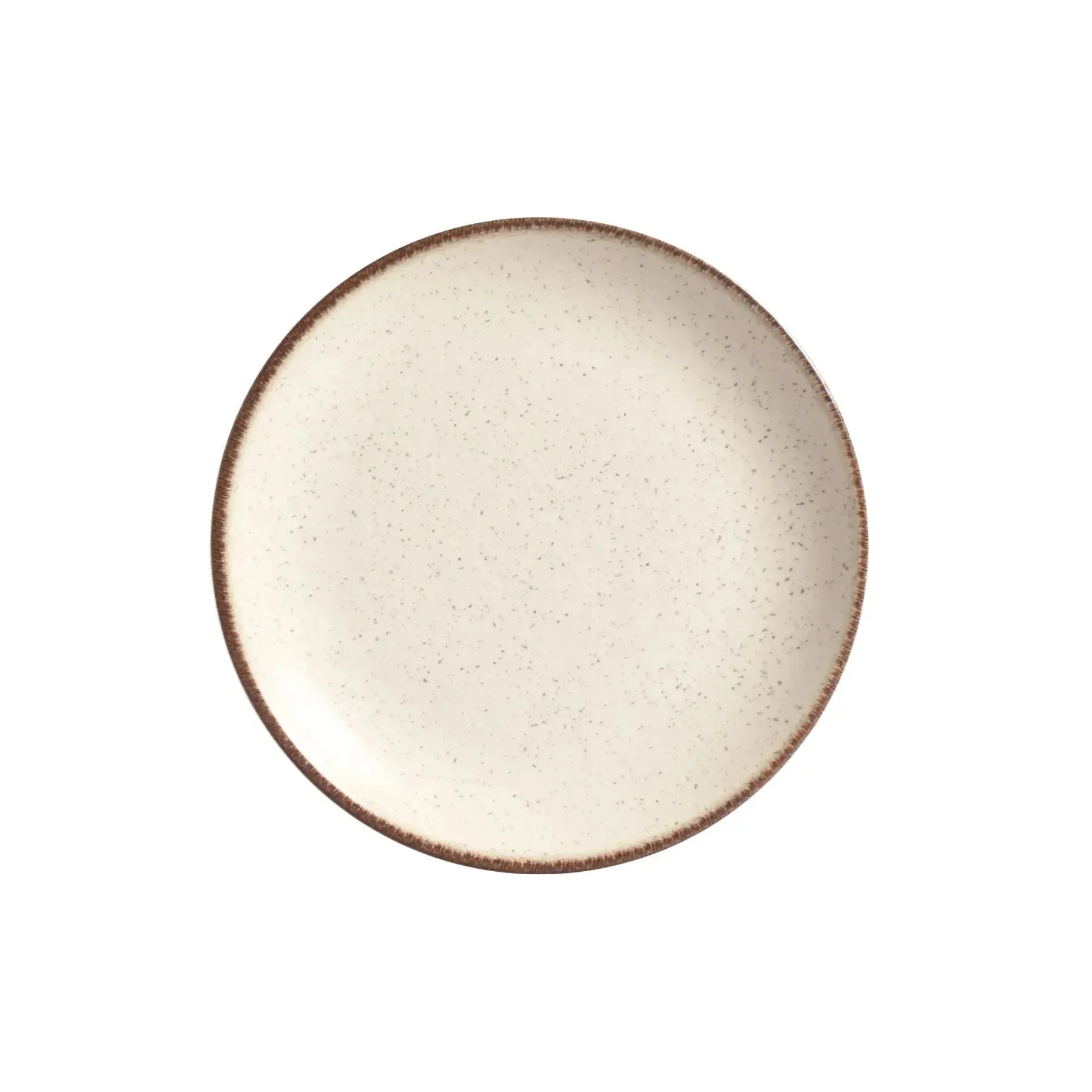 Jogo 6 Pratos Sobremesa Coup Cerâmica Vanilla 21cm Alleanza
