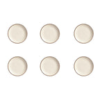 Jogo 6 Pratos Sobremesa Coup Cerâmica Vanilla 21cm Alleanza
