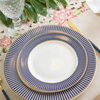 Jogo 6 Pratos Sobremesa Porcelana Wolff Bone China Cobalto 22cm