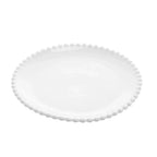 Jogo 6 Pratos de Sobremesa Cerâmica Bolinha Verde 20cm Scalla