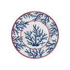 Jogo 6 Pratos de Sobremesa Cerâmica Coral Gables Vermelho 21cm Alleanza