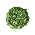 Jogo 6 Pratos de Sobremesa Cerâmica Couve Verde Cobre 20,5cm Scalla