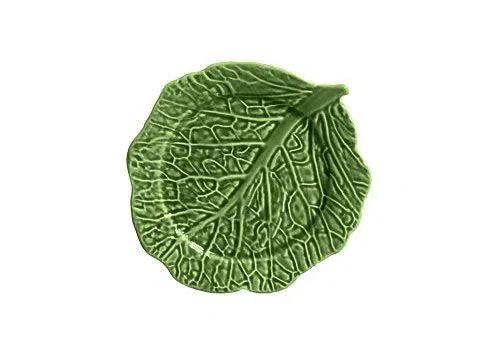 Jogo 6 Pratos para Pão Cerâmica Couve Verde Cobre 16x2,5cm Scalla