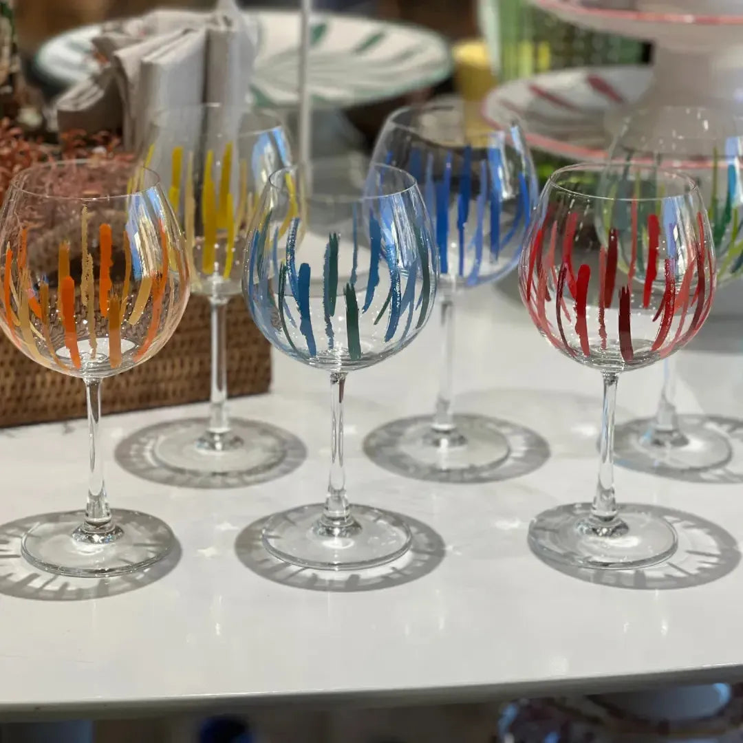 Jogo 6 Taças Gin Burgundy em Cristal Ecológico Piuma 650ml Colors