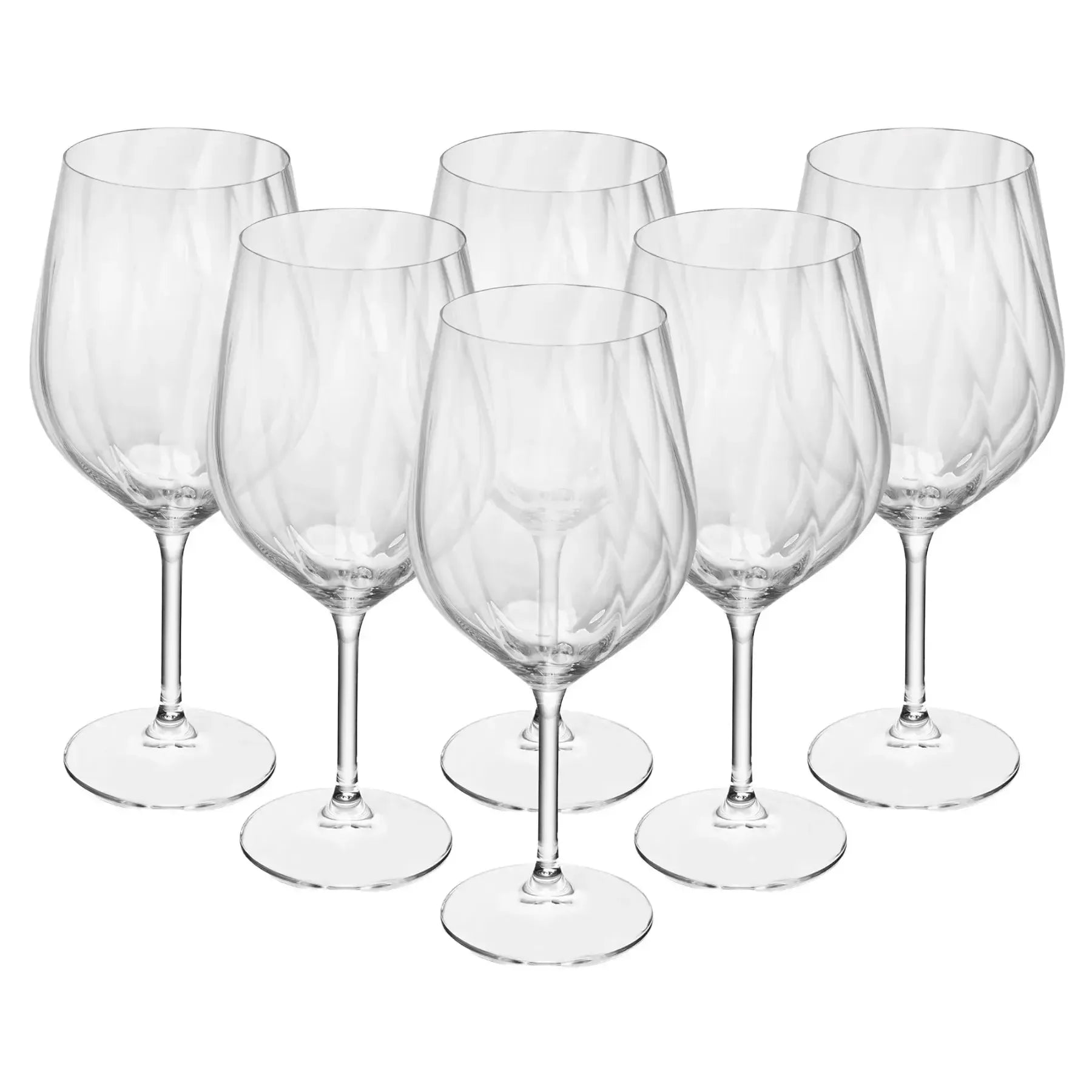 Jogo 6 Taças Vinho Tinto Crex Optic 600ml Cristal Ecológico Bohemia