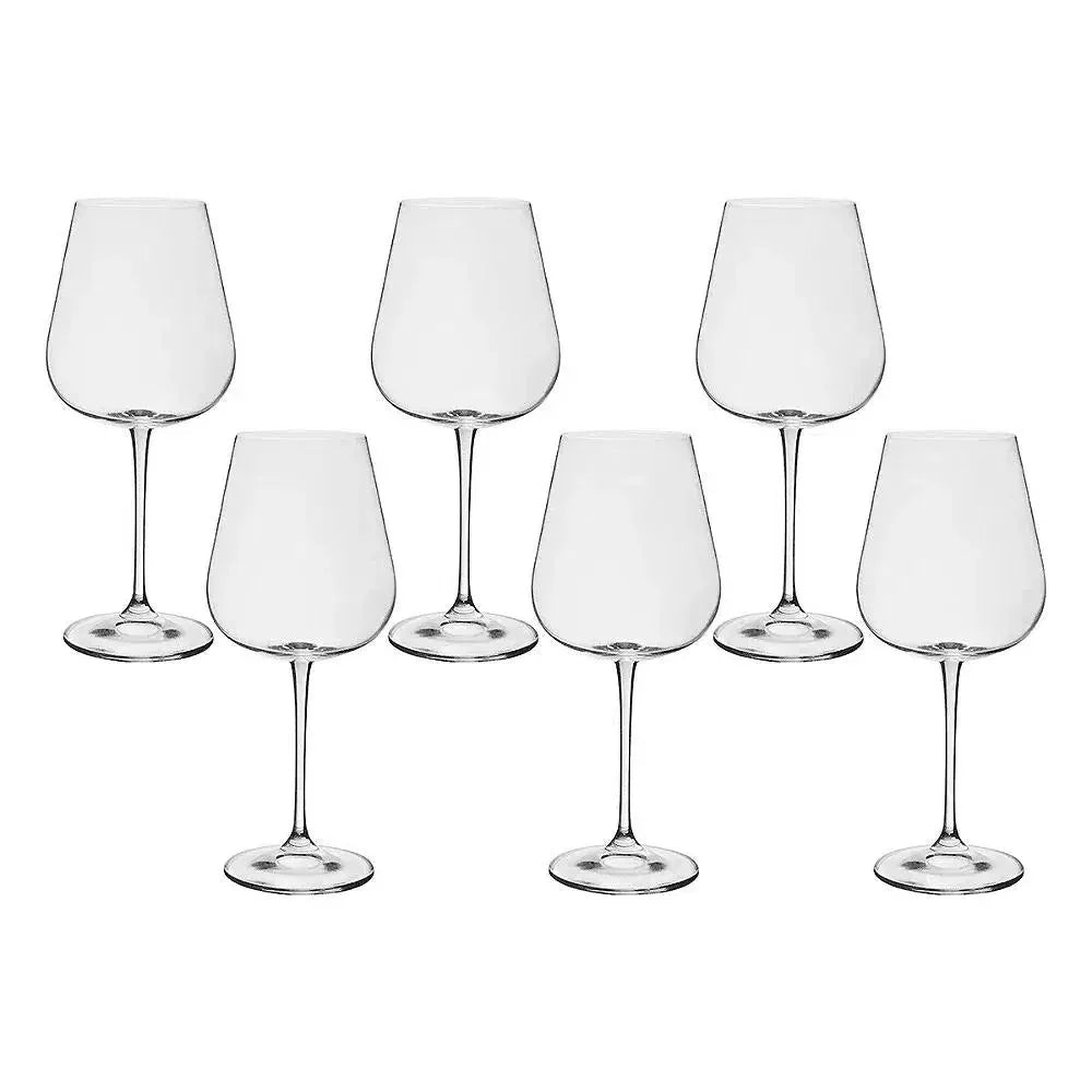 Jogo 6 Taças Vinho em Cristal Bohemia Margaux 540ml