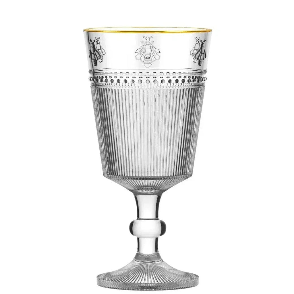 Jogo 6 Taças em Vidro Gold Rim Abelha 325ml L'Hermitage