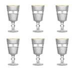 Jogo 6 Taças em Vidro Libélula Gold Rim 325ml L'Hermitage