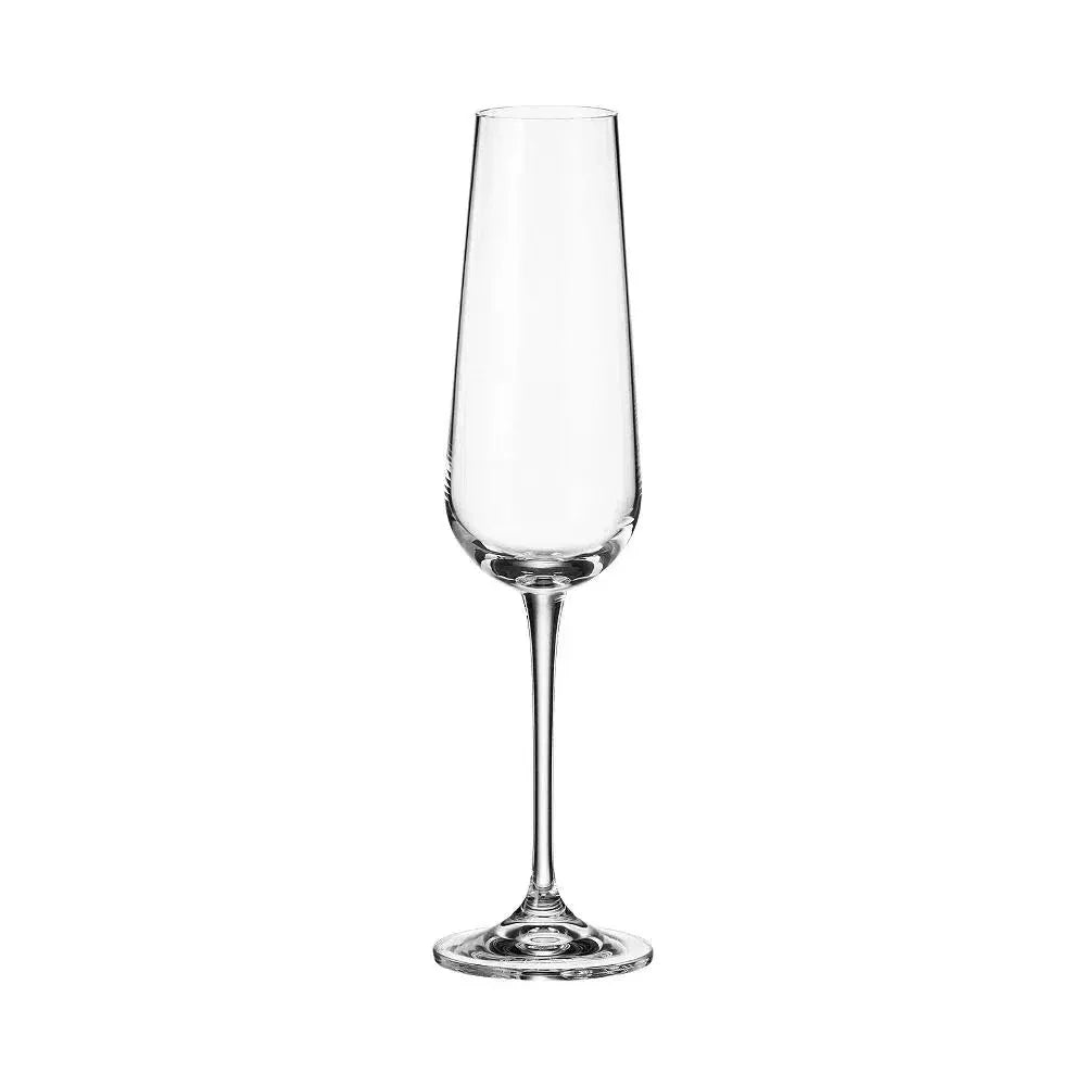 Jogo 6 Taças para Espumante em Cristal Bohemia Margaux 220ml