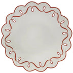 Jogo Americano Nylon Off White Borda Ocre