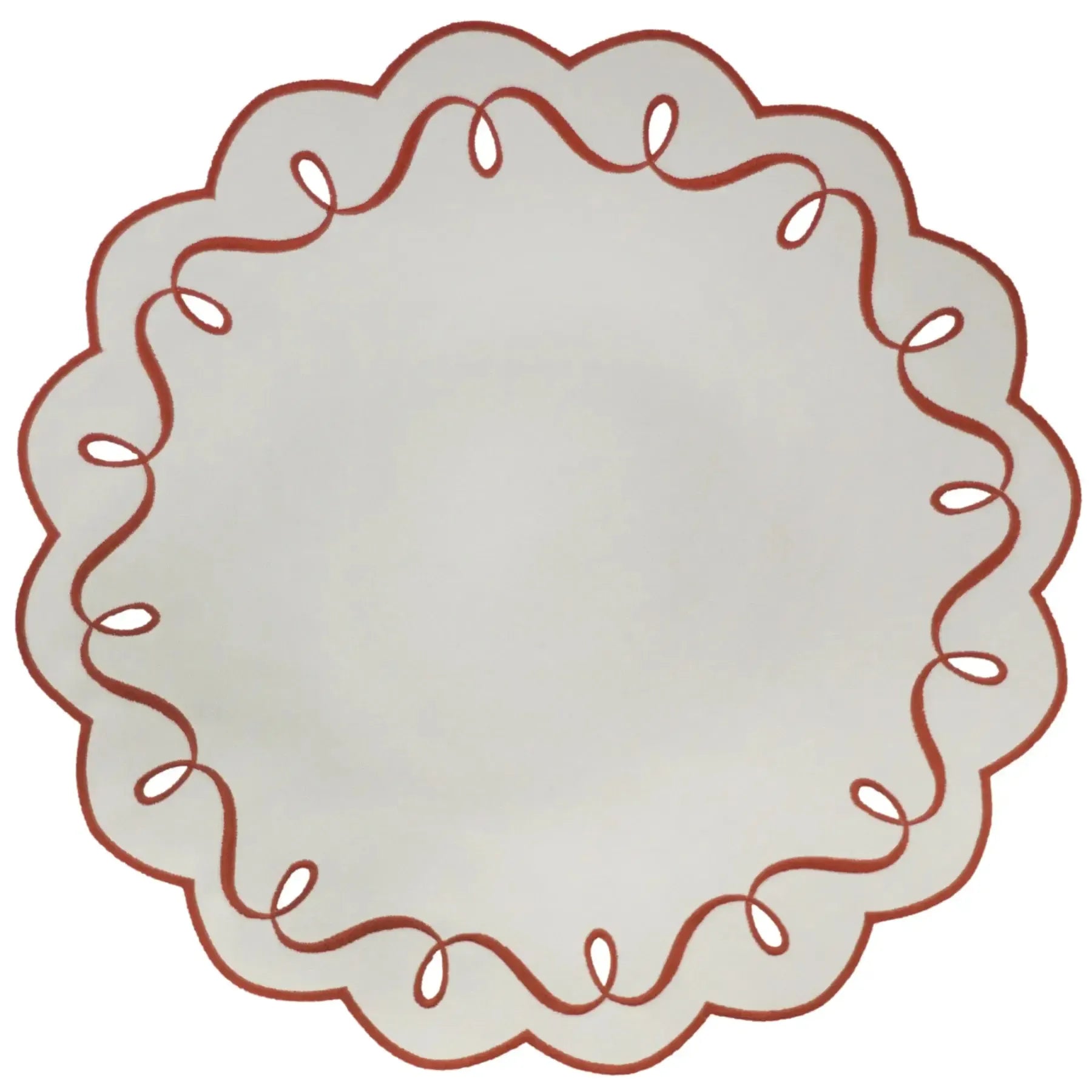 Jogo Americano Nylon Off White Borda Ocre