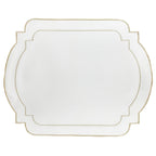 Jogo Americano Nylon Off White Bordado Castanho