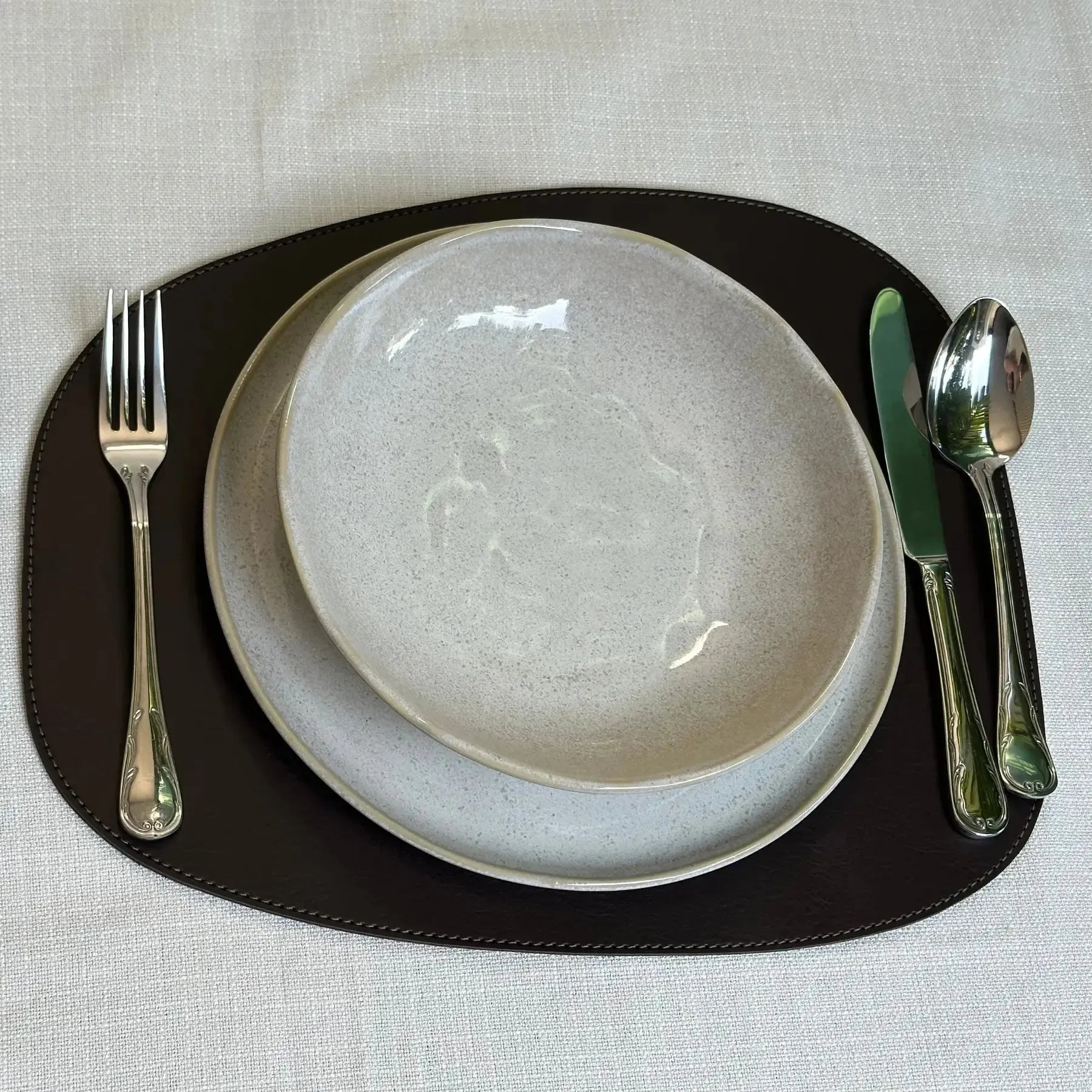 Jogo Americano Oval 40x30 Montana Preto