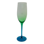 Jogo de 2 Taças para Champanhe em Vidro 200ml Palm Springs Verde Degradê Fracalanza