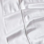 Jogo de Cama Casal Girelli 4 Pçs 300 Fios 100% Bambu Branco / Platino Trussardi