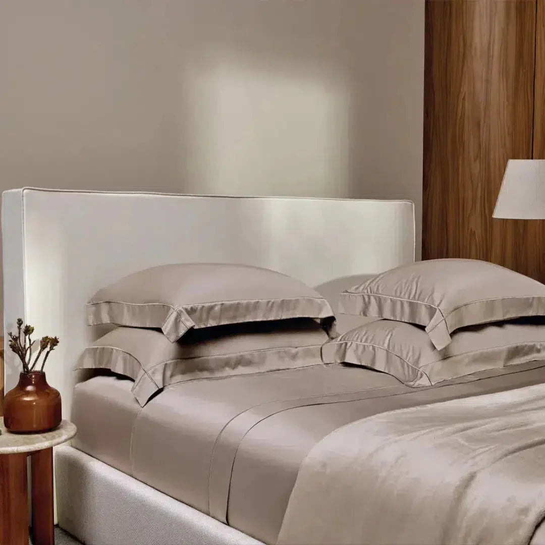 Jogo de Cama Casal Girelli 4 Pçs 300 Fios 100% Bambu Nocciola Trussardi