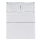 Jogo de Cama Queen Menfi 4 Pçs 200 Fios 100% Algodão Branco / Cinza Trussardi